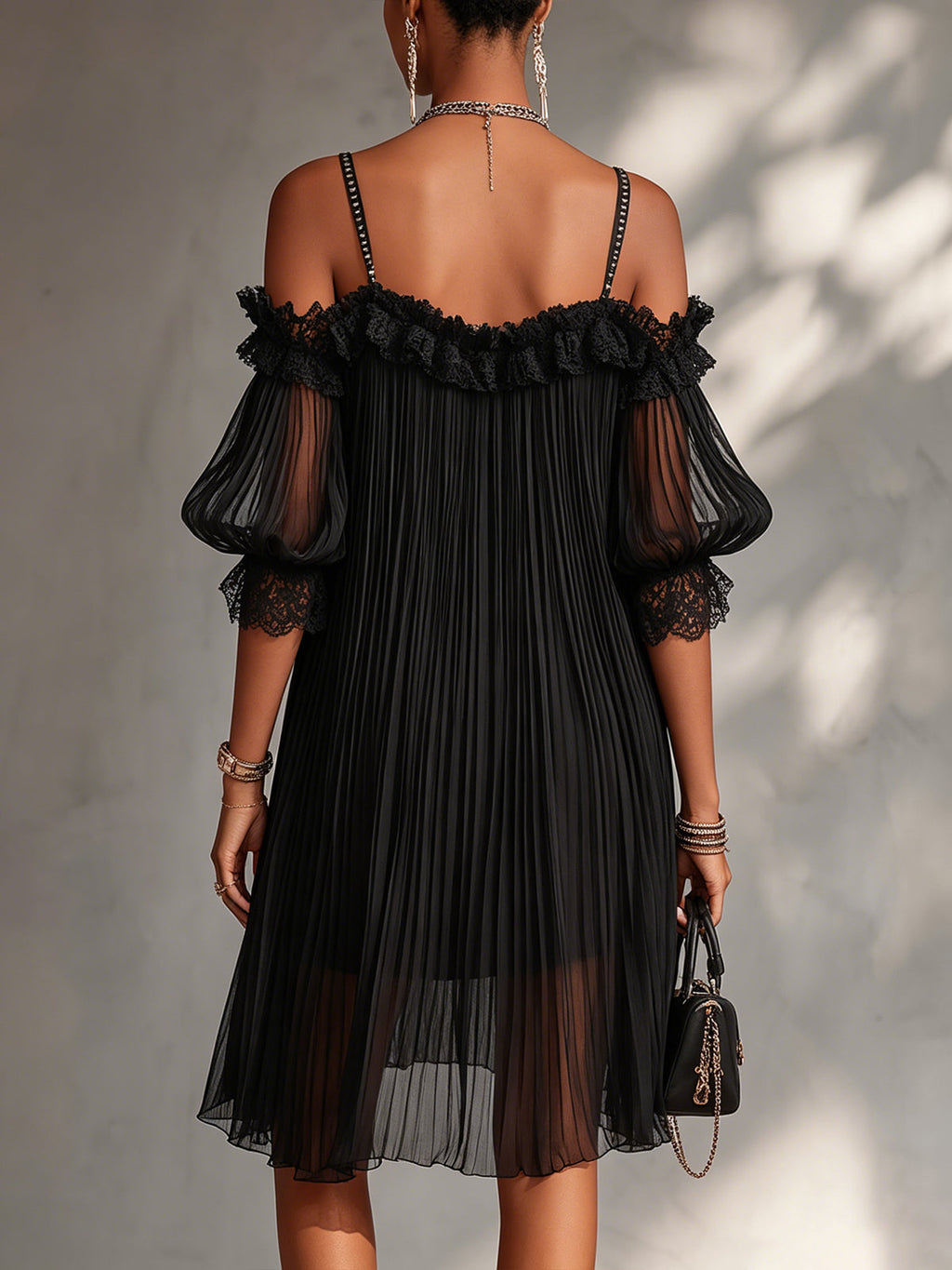 Vittoria | Vestido Negro de Muselina