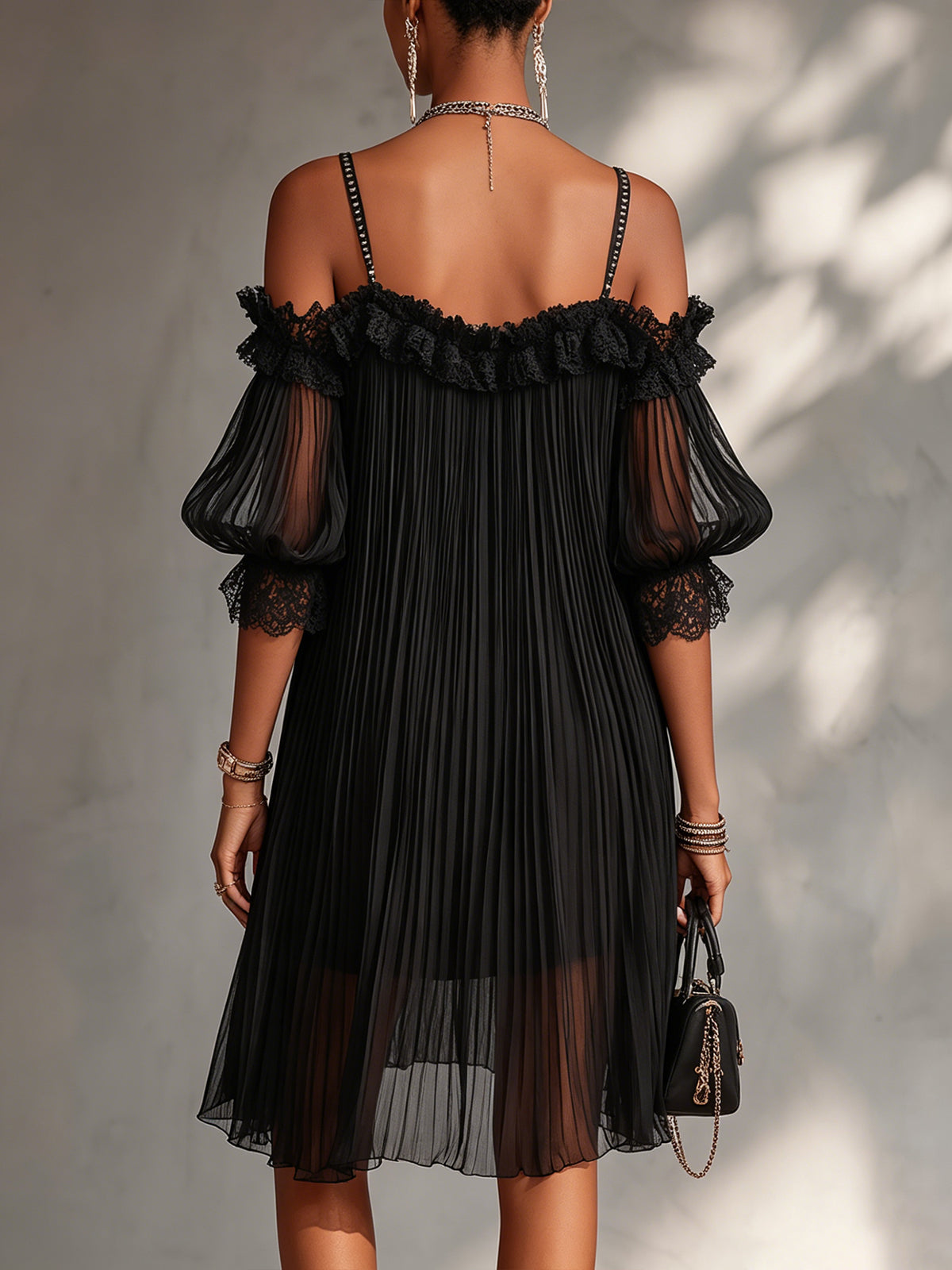 Vittoria | Vestido Negro de Muselina