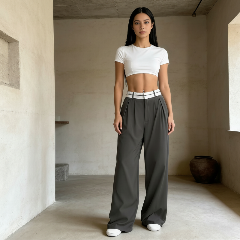 Nerea | Pantalón Palazzo cintura estrecha
